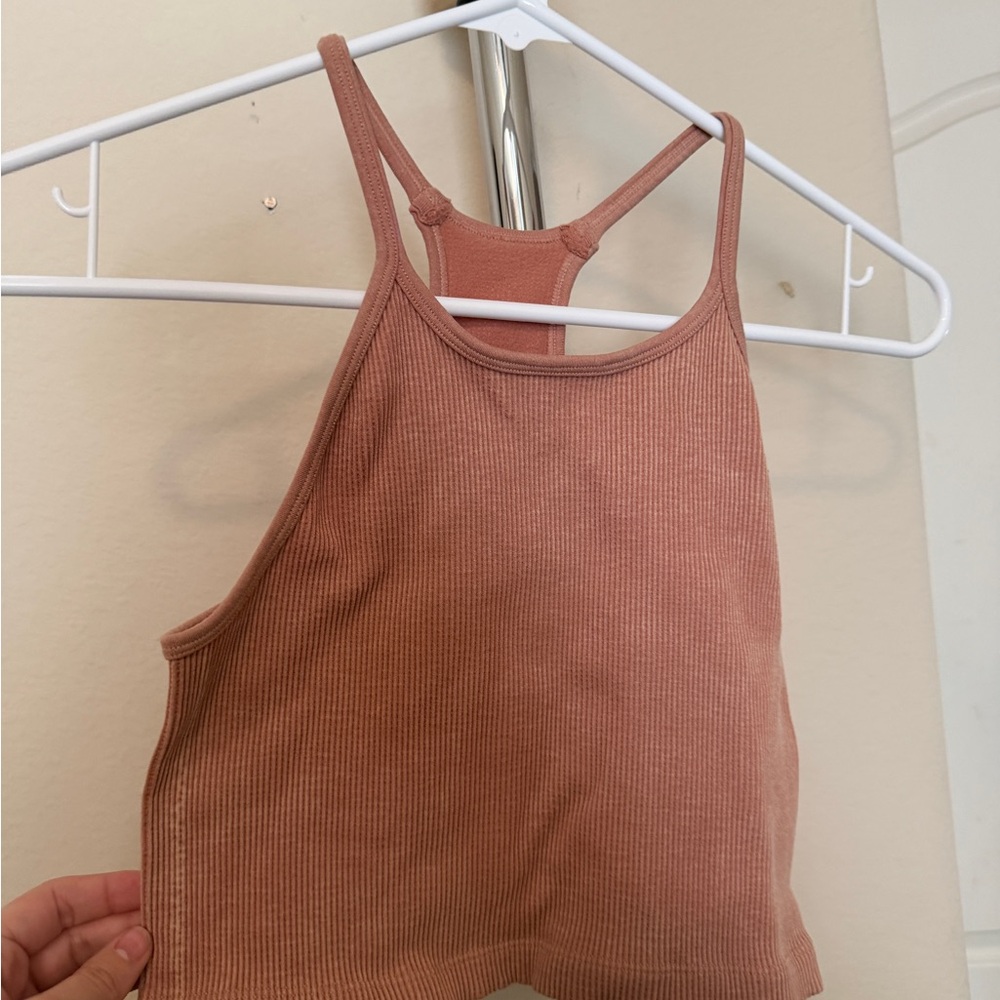 Ribbed Tank Top in Dusty Pink